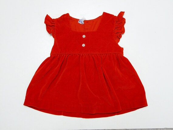 red velvet pinafore dress