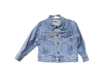 Baby Guess Jeans . 80s 90s denim jacket . kids size M 2 - 3