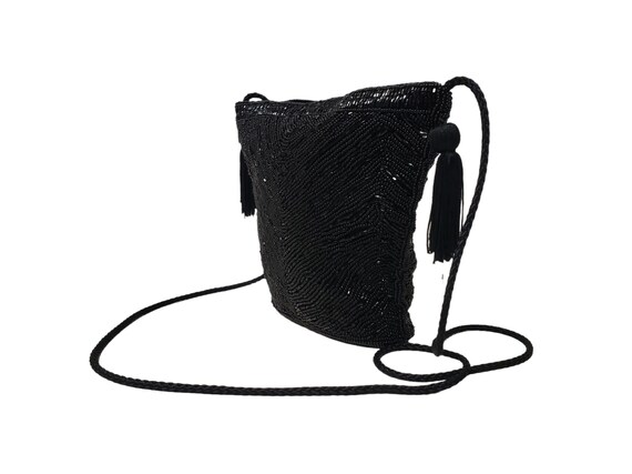 90s Talbots chevron pattern micro-beaded fringe b… - image 6