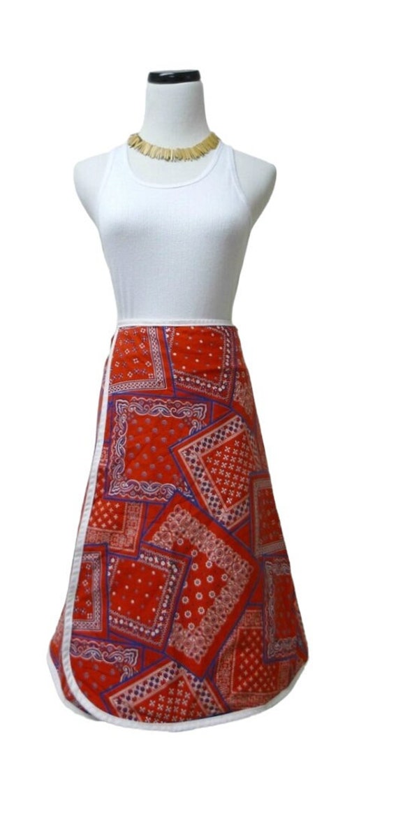 70s SUMMIT OF BOSTON wrap around skirt . size 14 … - image 4