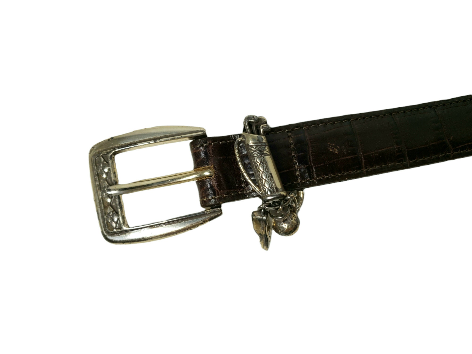 90s - 00s Brighton Golf charms leather belt . size M - L / 32 . crafted in USA 90s - 00s Brighton Golf Charms Leather Belt . Size M - L  main image 3