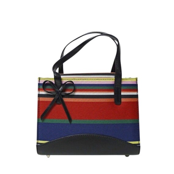 90s - 00s multi-color stripe double handle mini b… - image 1