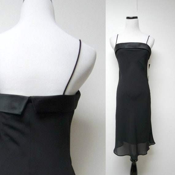 90s black spaghetti strap dress