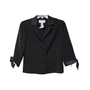 90s - 00s Jessica Howard black party jacket / blazer . SIZE 12P