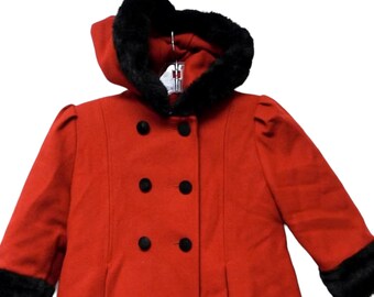 Stephanie Mathews Kids Double Breasted Hooded Coat Etsy