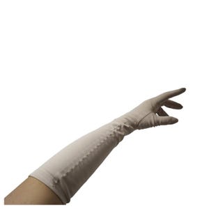 50s off-white / light mocha brown long gloves