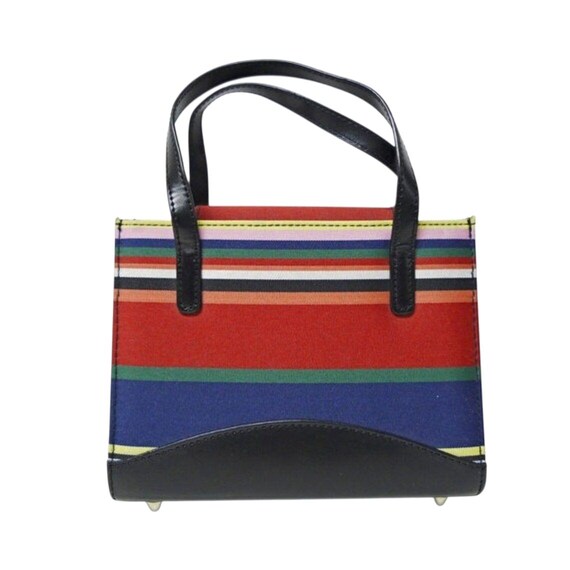 90s - 00s multi-color stripe double handle mini b… - image 3