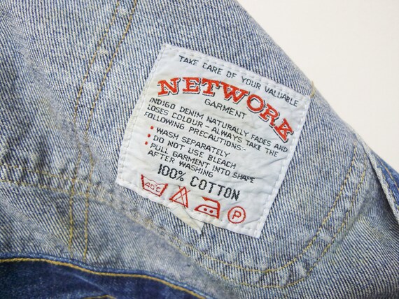 80s - 90s Network Garment indigo denim overall . … - image 6