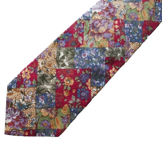 90s - 00s floral all necktie . made in USA - image 7