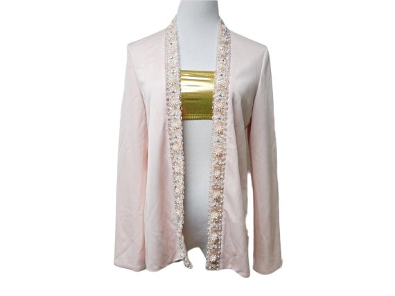 60s - 70s Marshall Rousso Open-front Beaded Evening Jacket  display picture 1
