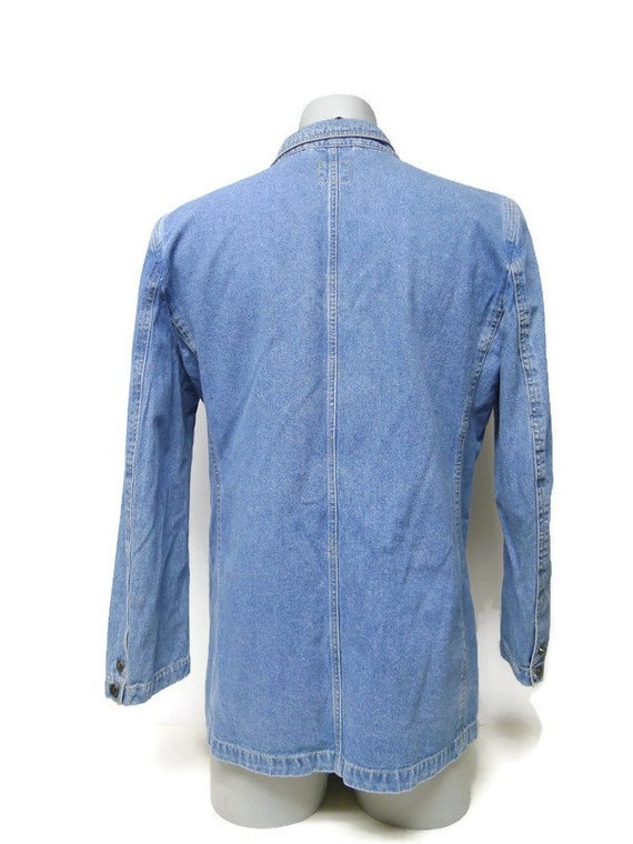 Lizwear . 90s blue denim blazer . size 10 - image 3