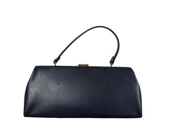 60s - 70s midnight blue  framed bag