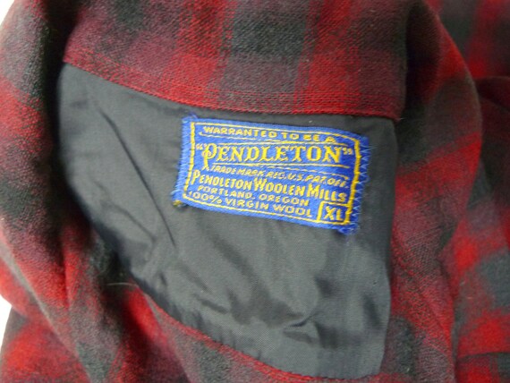 Vintage 60s Pendleton Wool Plaid Shirt - Made in … - image 5