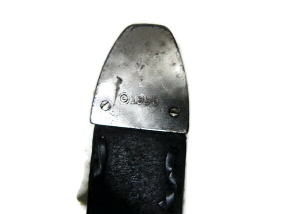 1996 Black Genuine Leather Skinny Belt . Medium - Etsy display picture 3