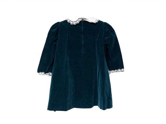 90s Ruth of Carolina green velvet embroidered lon… - image 4