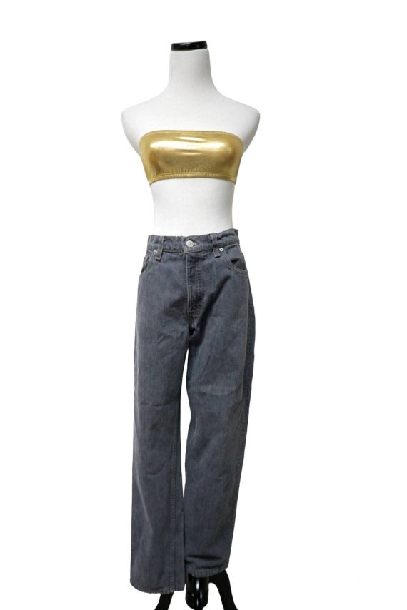 90s Levi's 550 gray denim high waist jeans . 30" … - image 2