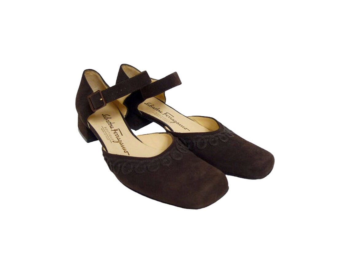【関税&送料込】Salvatore Ferragamo Dark Brown Suede Shoulde Authentic Salvatore Ferragamo Sport Brown Suede Leather