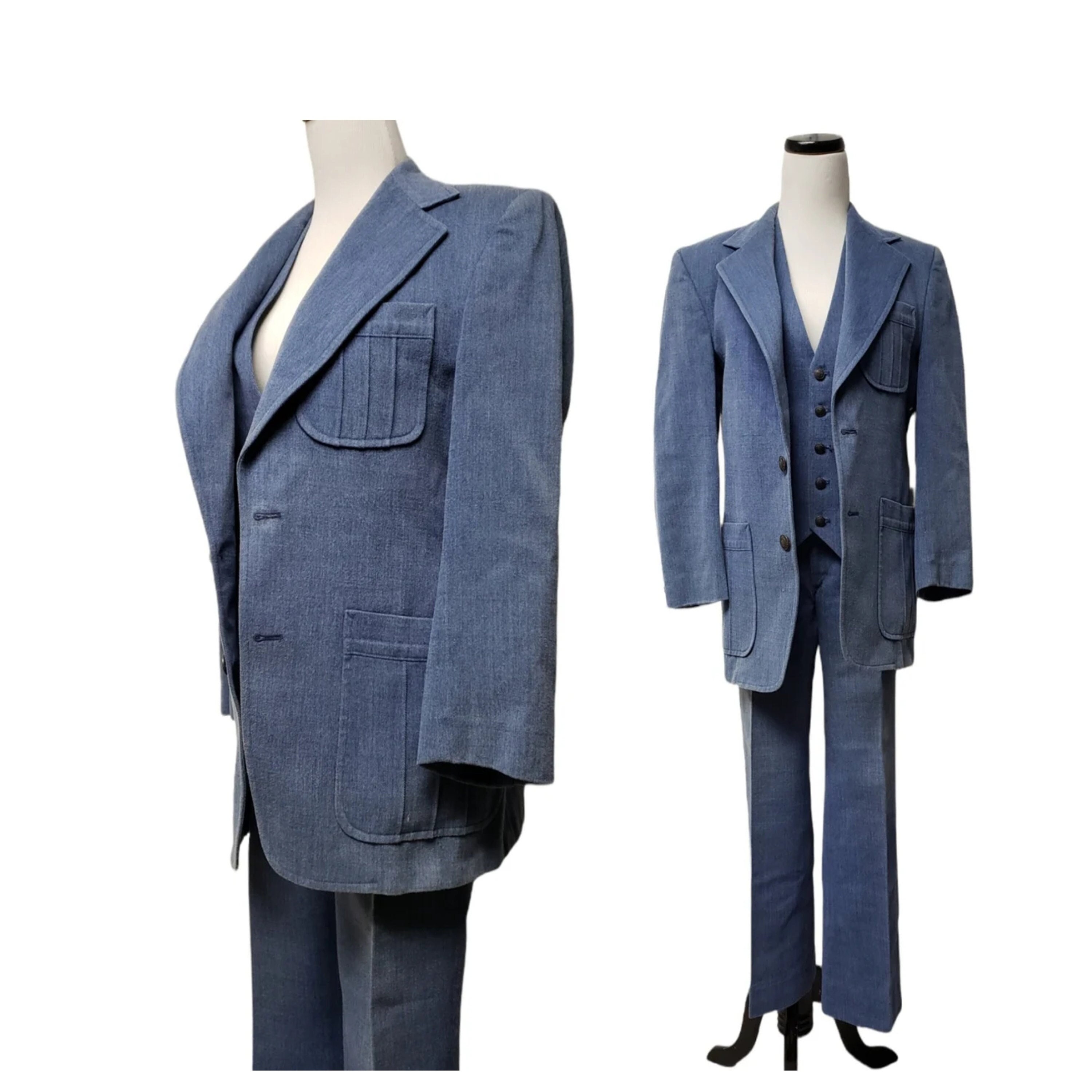 classic order suits 専用 60s - 70s Jim & Gil's Men's Shop 3-piece Chambray Suit