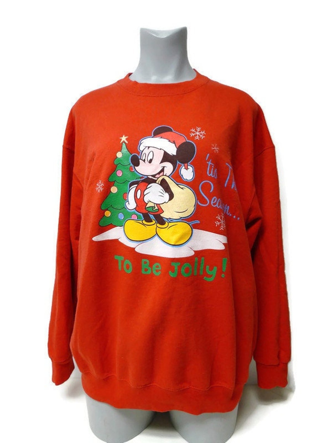 90s 00s Disney Mickey Mouse Christmas Sweatshirt . XL - Etsy
