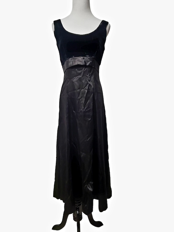 60s - 70s handmade black sleeveless midi dress . … - image 2