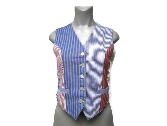 Lizsport Petite . 80s 90s multi-color striped wome