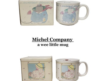 80s - 90s Michel Company wee little mug / child's cup . made in Japan