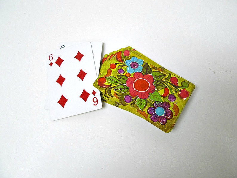 1960 vintage playing cards . 1 set image 3