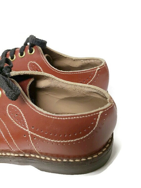 60s 70s kids 2-tone leather shoes . kids 9.5 - 10 - image 7