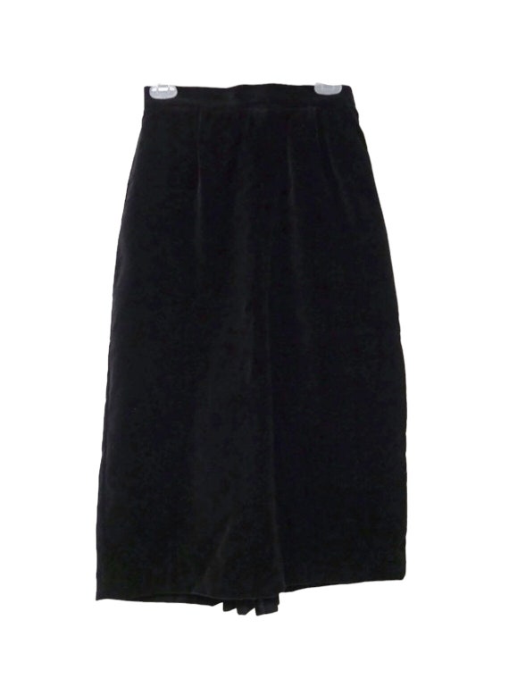 DEADSTOCK 90s Cos Cob black velvet pencil skirt .… - image 2