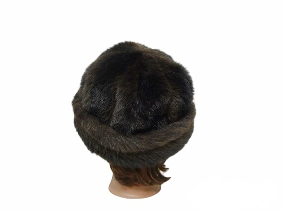 70s faux fur roller hat - image 4
