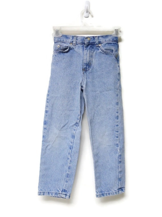 90s Honors faded blue high rise denim jeans . kid… - image 2