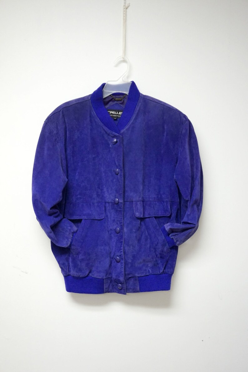 PELLE . Vintage Purple Suede Bomber Jacket . Small - Etsy