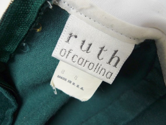 90s Ruth of Carolina green velvet embroidered lon… - image 6