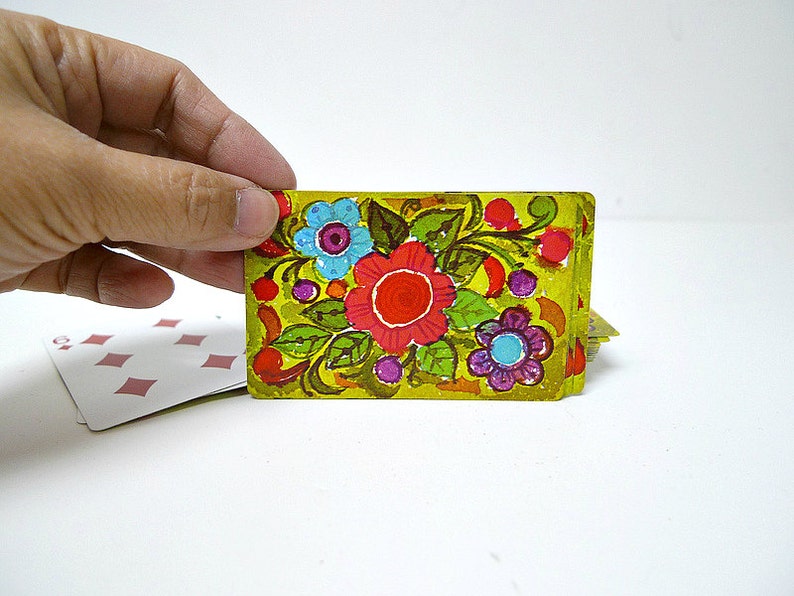 1960 vintage playing cards . 1 set image 1