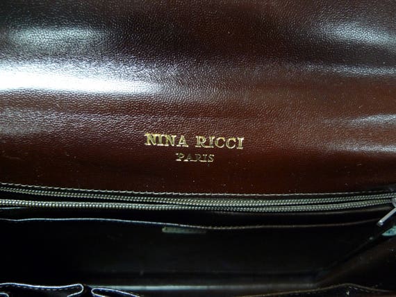 60S - 70S Nina Ricci burgundy handbag / clutch - image 9