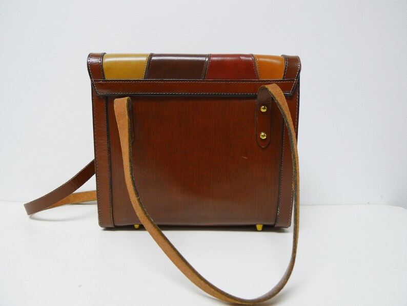 60s 70s patchwork framed handbag