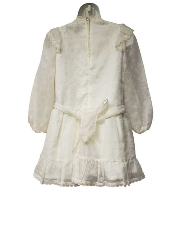 70s - 80s Ruth of Carolina off white lacey dress … - image 8