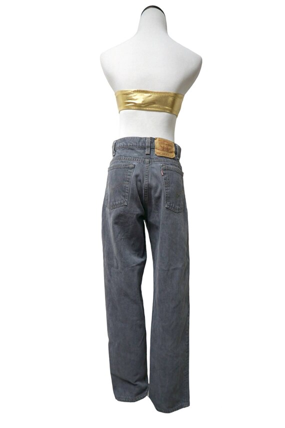 90s Levi's 550 gray denim high waist jeans . 30" … - image 5