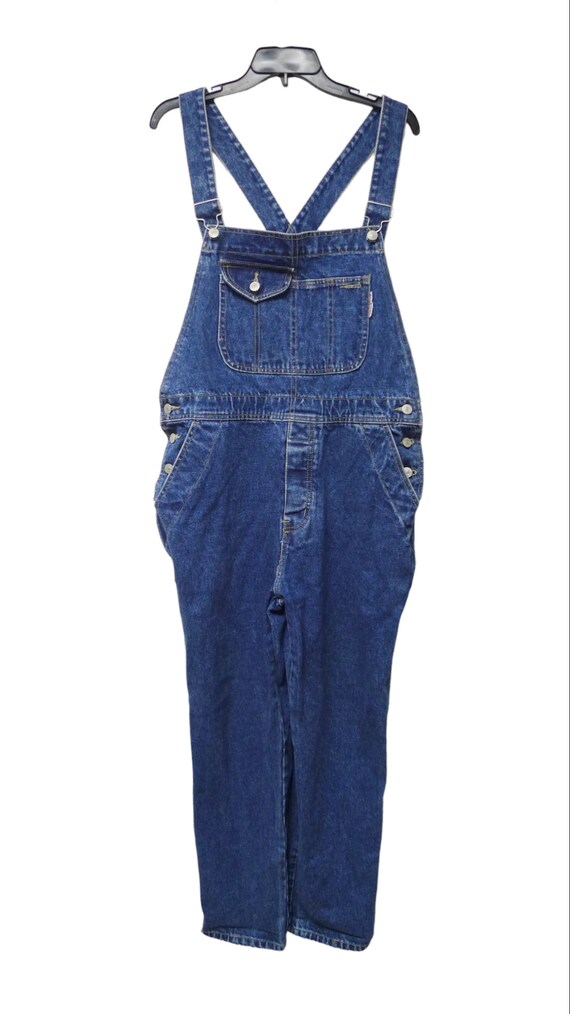 80s - 90s Network Garment indigo denim overall . … - image 2