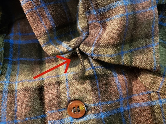 Vintage 60s Pendleton Wool Plaid Shirt - Made in … - image 10