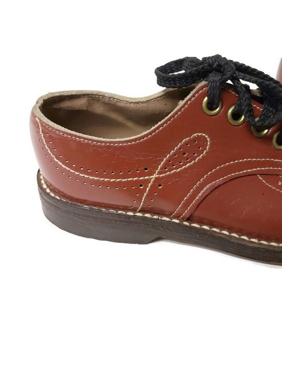 60s 70s kids 2-tone leather shoes . kids 9.5 - 10 - image 8