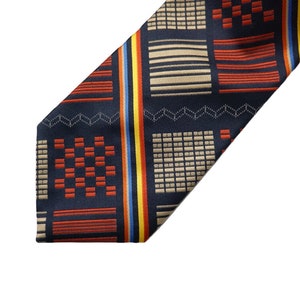 60s - 70s Grenada by Excello . Styled for Hamburgers Baltimore geometric wide necktie