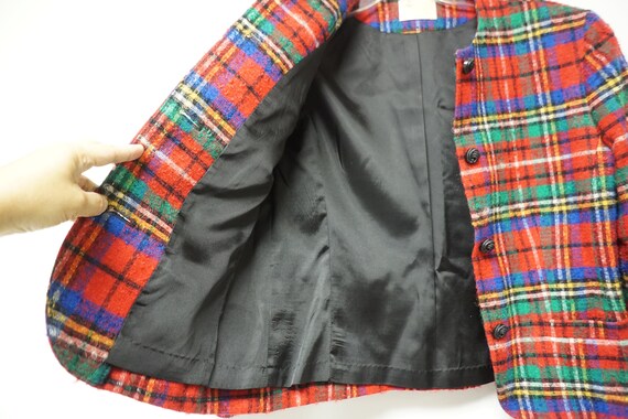 PENDLETON wool plaid jacket . size 10 . made in U… - image 4