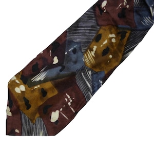 80s - 90s Bugatti 100% Italian silk necktie . made in USA