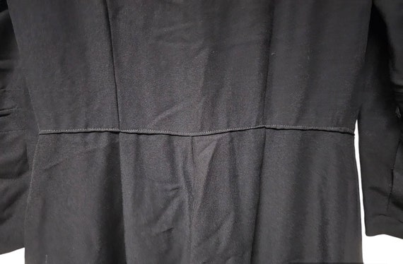 40s black pleated V-neck dress . fits - image 7