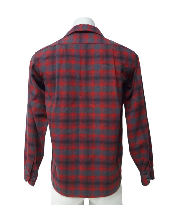 Vintage 60s Pendleton Wool Plaid Shirt - Made in … - image 4