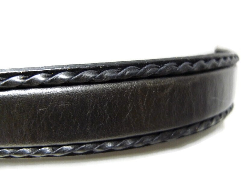 1996 black genuine leather skinny belt . medium 1996 Black Genuine Leather Skinny Belt . Medium - Etsy New  main image 2
