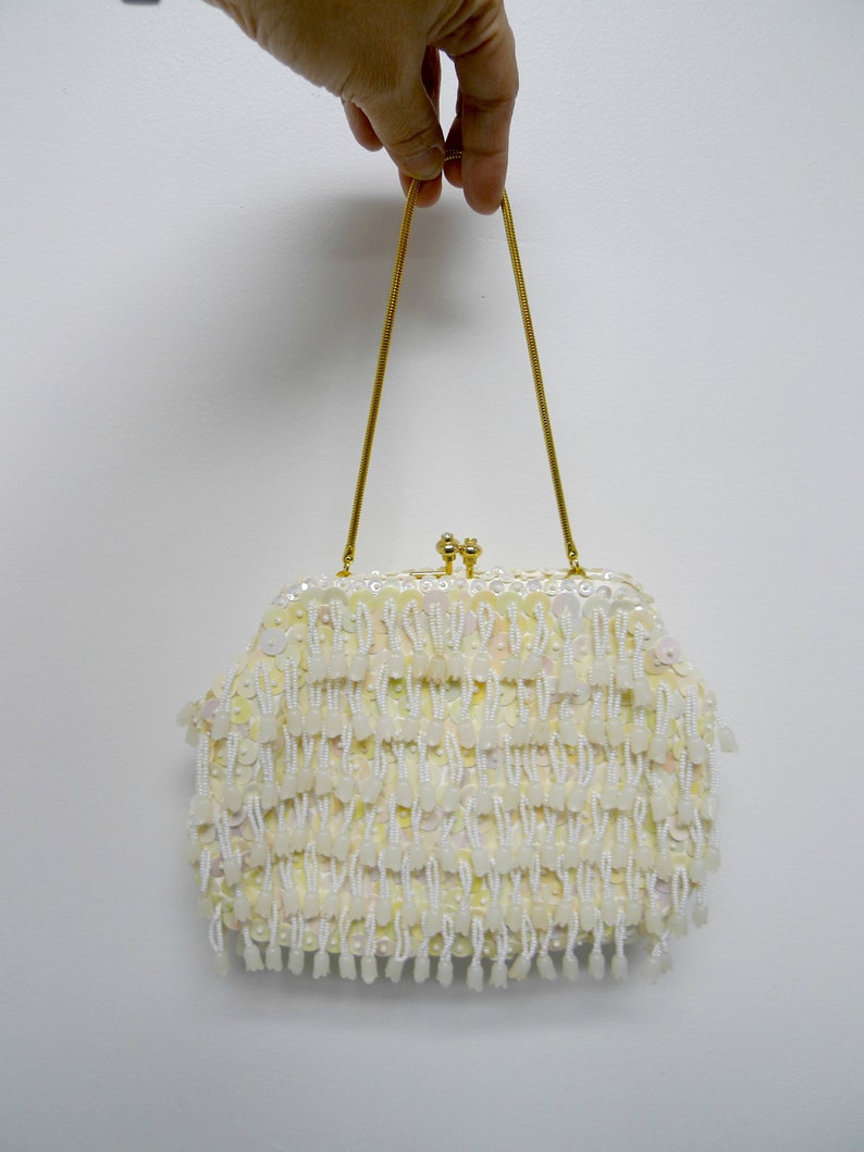 Richere Bag by Walborg . 50s beaded fringe evening purse . | Etsy