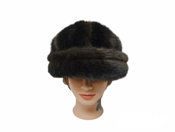 70s faux fur roller hat - image 2