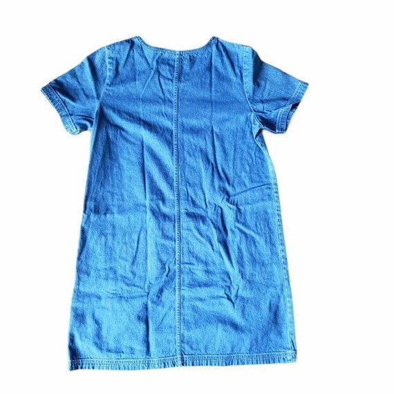 Y2K Route 66 blue denim pullover shirt dress . si… - image 5